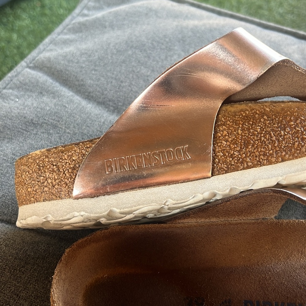 Birkenstock Rose Gold Sandals with Buckle - Picture 6 of 9